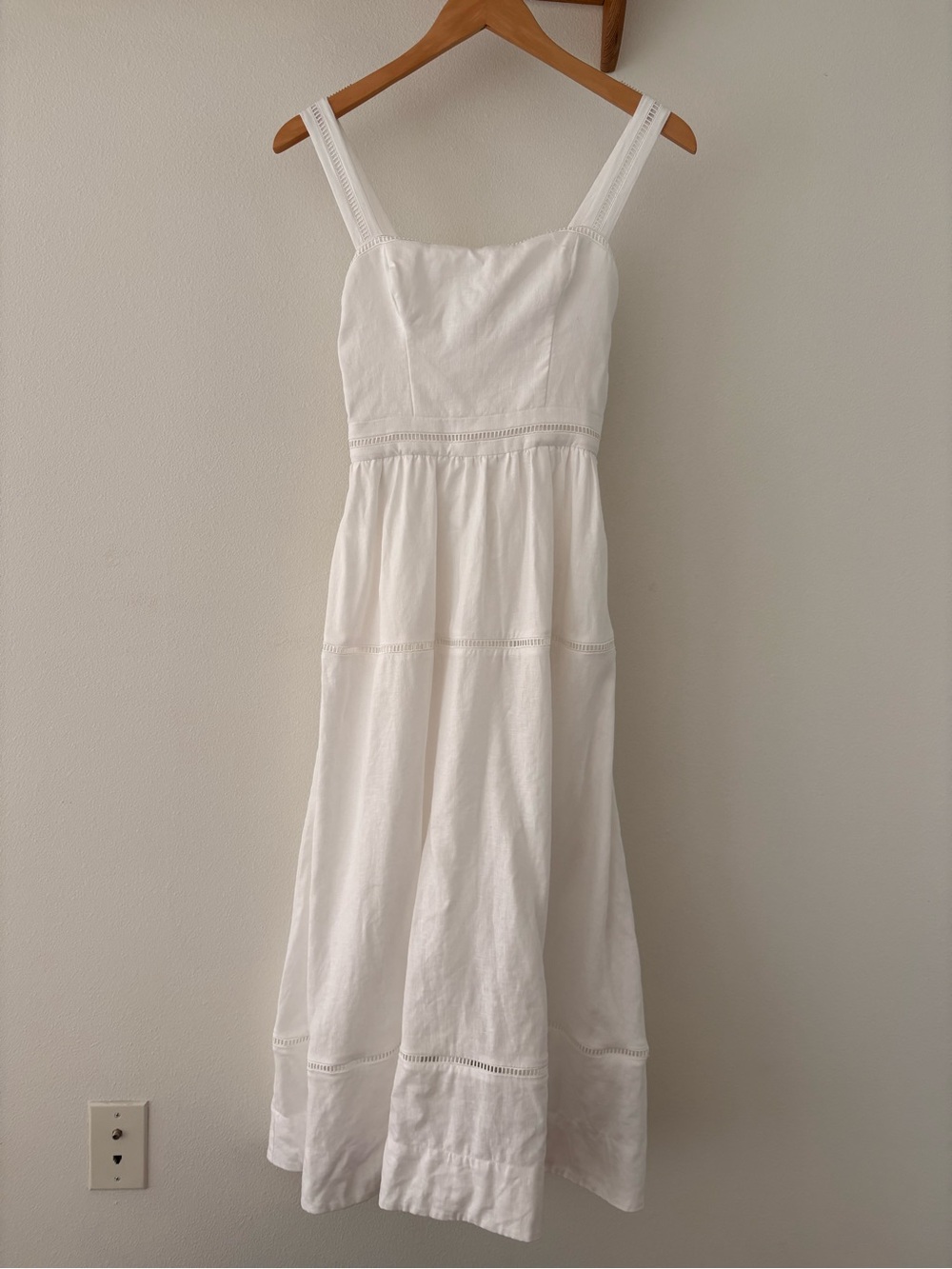 White linen reformation dress